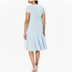 Avec Les Filles pale blue short sleeves beautiful dress with simi high low